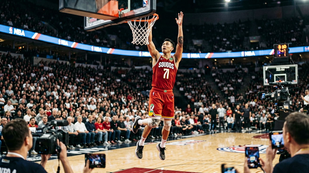 NBA球星空中扣篮